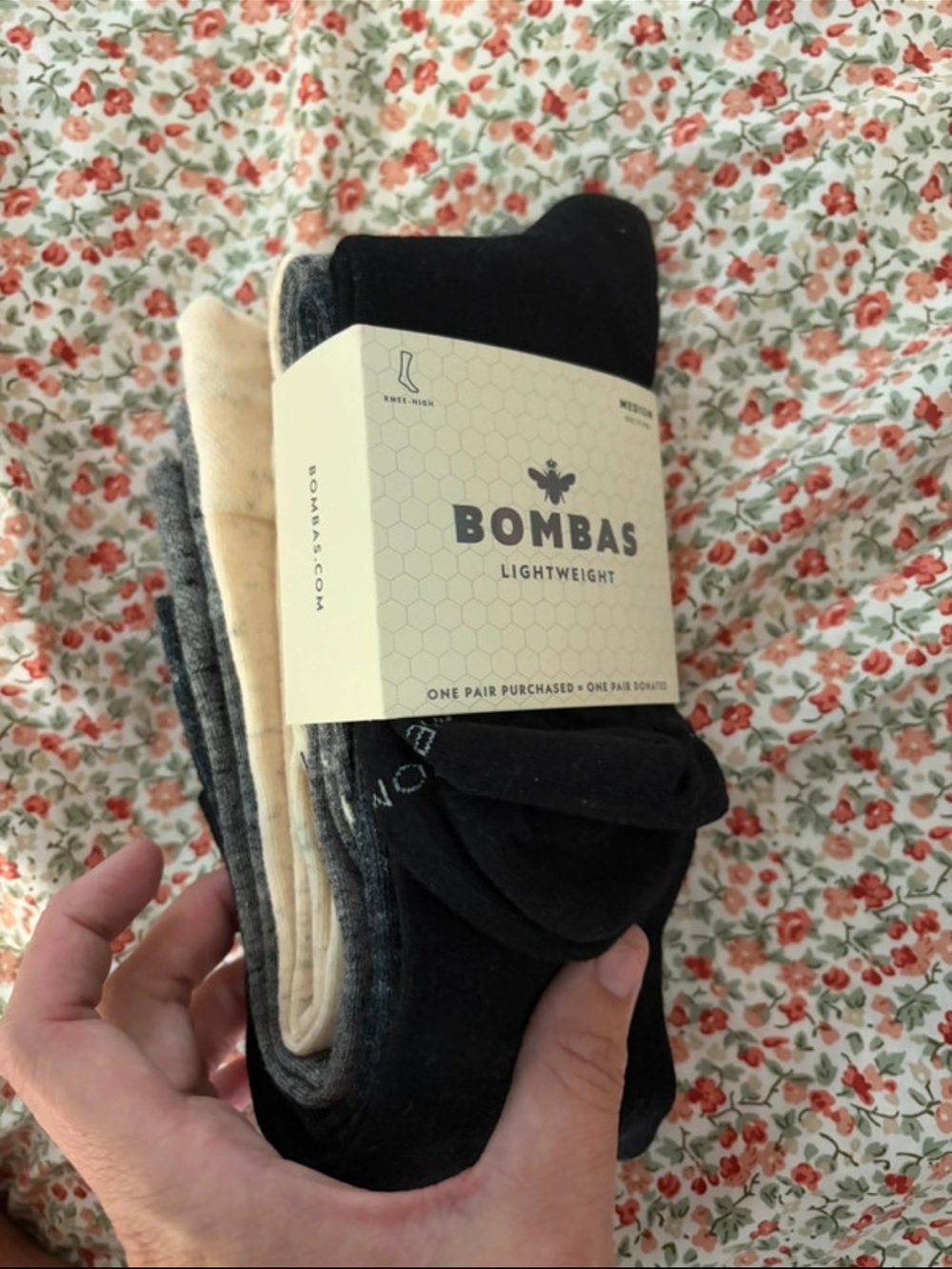 Bombas Lightweight Sock 4-Pack - Black, blue, Gray, Cream